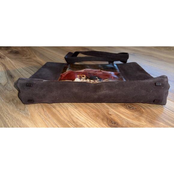 ICON Brown Genuine Leather - Cavalier dogs - Strap Purse - Picture 9 of 11